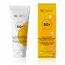 ИЗЧЕРПАН - Слънцезащитен крем за лице и кожа, склонна към хиперпигментация Spa Tehnology, SPF 50+