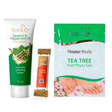 Купете комплект грижа за крака и ръце - ПОДАРЪК: солна вана "Чаено дърво"